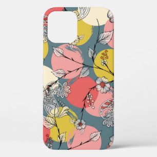 Seamless flower pattern on backgroundfloral, patte iPhone 12 case