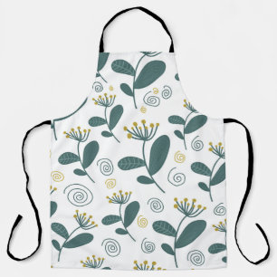 Seamless flowers background in Scandinavian style. Apron