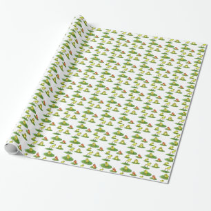 Seamless frogs wrapping paper