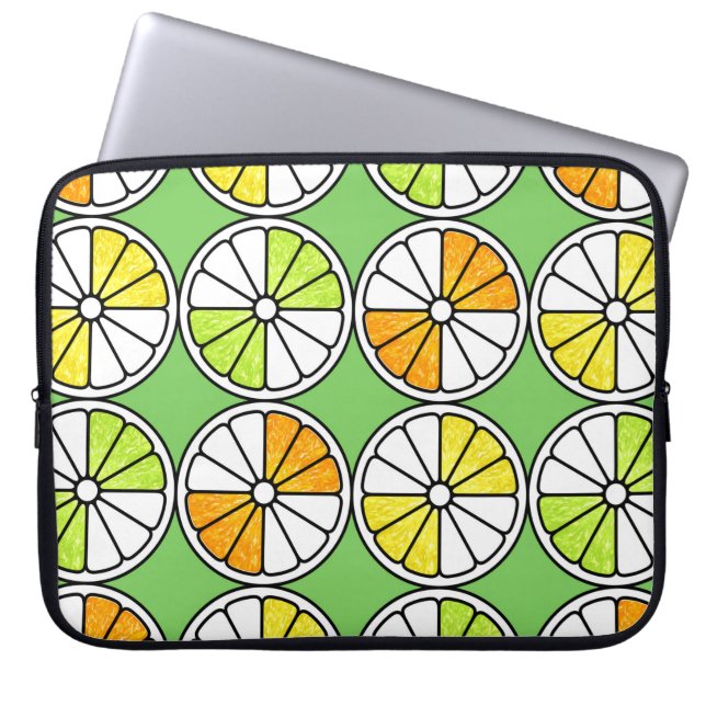 Seamless fruit pattern. Painted illustration. Oran Laptop Sleeve (Front)