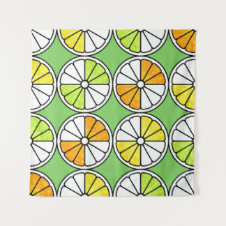 Seamless fruit pattern. Painted illustration. Oran Tapestry