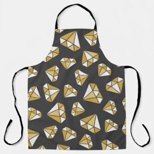 seamless gem pattern. Vintage illustration Apron