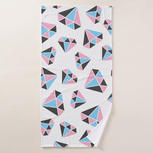 seamless gem pattern. Vintage illustration Bath Towel (Bath Towel)