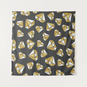 seamless gem pattern. Vintage illustration Tapestry
