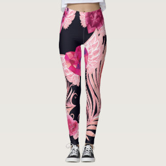 Seamless Gentle Watercolor Valentine's Pattern Leggings