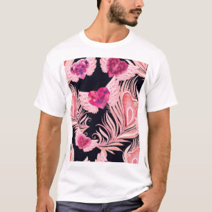 Seamless Gentle Watercolor Valentine's Pattern T-Shirt