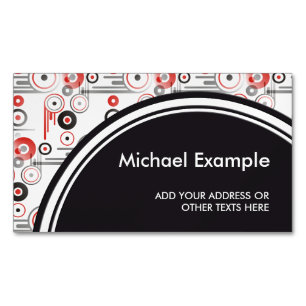 Seamless geometric abstract design + your ideas Magnetic business card