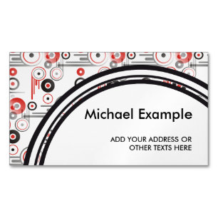 Seamless geometric abstract design + your ideas Magnetic business card