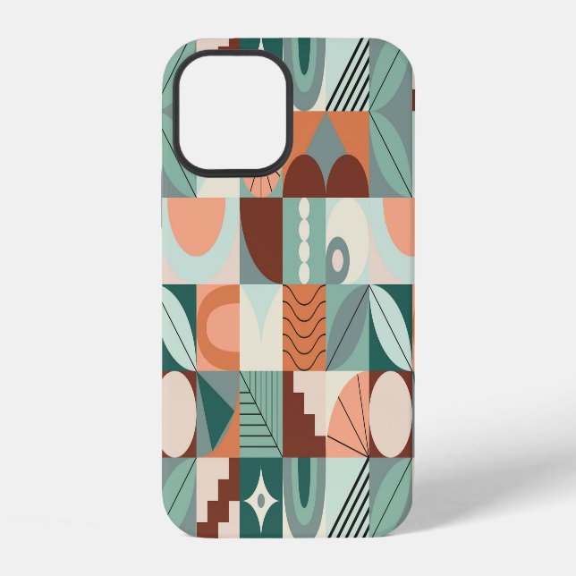 Seamless geometric, abstract mosaic pattern. iPhone case (Back)