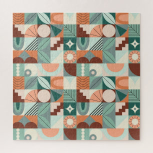 Seamless geometric, abstract mosaic pattern. jigsaw puzzle