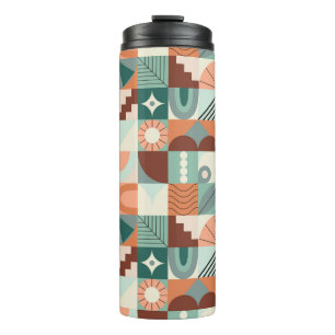 Seamless geometric, abstract mosaic pattern. thermal tumbler