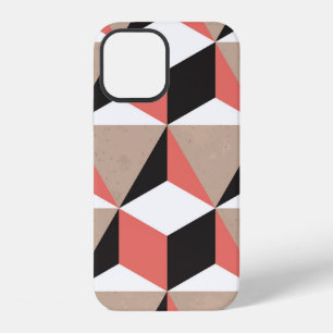 Seamless Geometric Black White Coral 3D Shapes Bro iPhone 12 Case