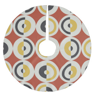 Seamless Geometric Colourful Circles Pattern Brushed Polyester Tree Skirt