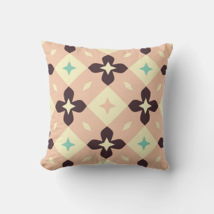 Seamless geometric floral  pattern cushion