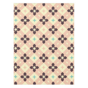 Seamless geometric floral  pattern tablecloth