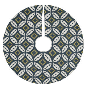 Seamless geometric flowers: colourful pattern. brushed polyester tree skirt