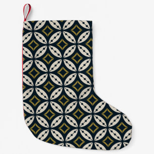 Seamless geometric flowers: colourful pattern. small christmas stocking