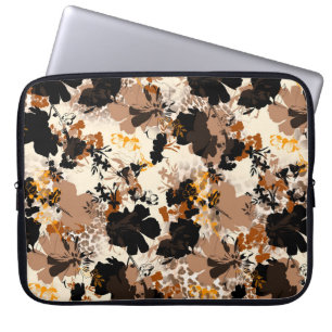 Seamless geometric flowers pattern, floral print.p laptop sleeve