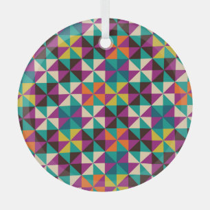 Seamless Geometric, Modern Pattern Design. Glass Tree Decoration