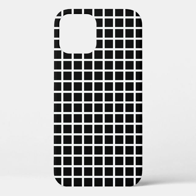 Seamless geometric pattern. Black square on white  Case-Mate iPhone Case (Back)