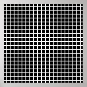 Seamless geometric pattern. Black square on white  Poster