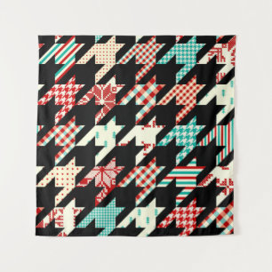 Seamless geometric pattern. Classic Hounds-tooth p Tapestry