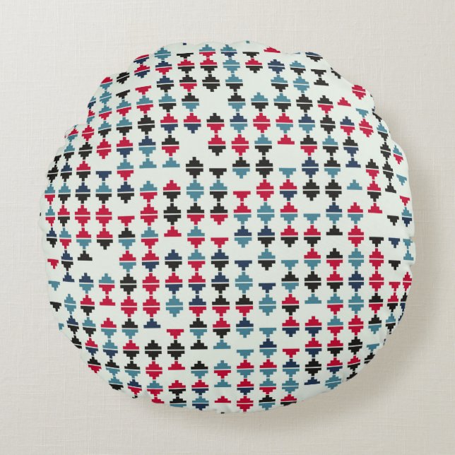 Seamless geometric pattern design illustrationabst round cushion (Front)