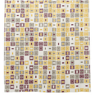 Seamless geometric pattern design illustrationabst shower curtain
