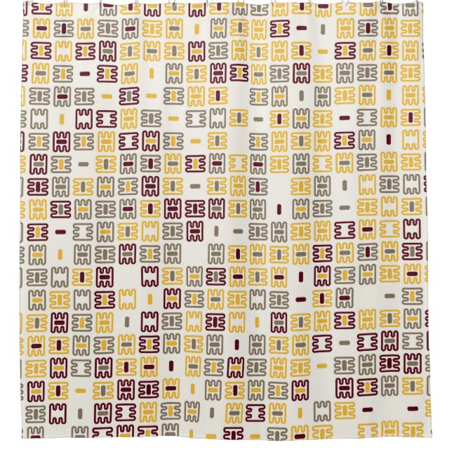 Seamless geometric pattern design illustrationabst shower curtain (Front)