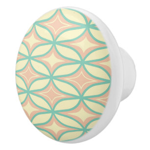 Seamless geometric pattern in diamond shapes Ceramic Knob