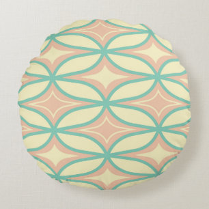 Seamless geometric pattern in diamond shapes Round Cushion