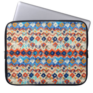 Seamless geometric pattern in ethnic laptop sleeve