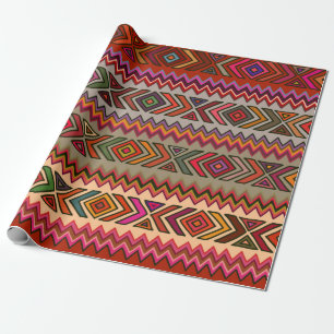 Seamless geometric pattern in ethnic style with rh wrapping paper