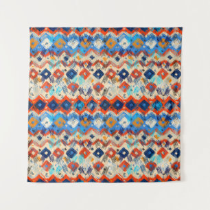 Seamless geometric pattern in ethnic tapestry