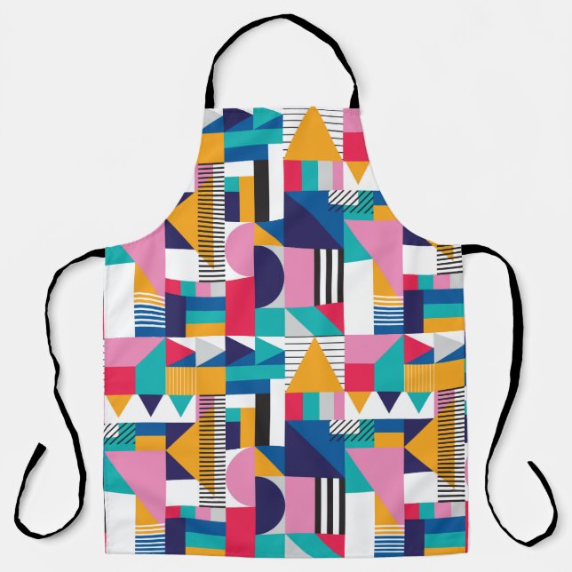 Seamless geometric pattern in modern abstract styl apron (Front)