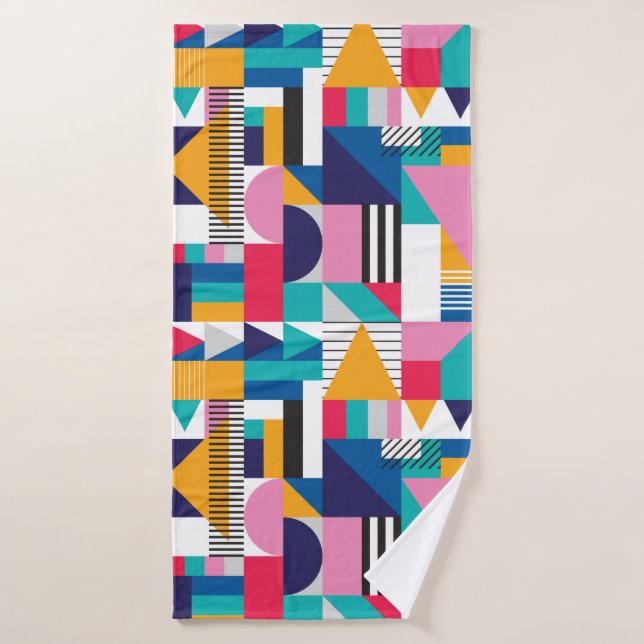 Seamless geometric pattern in modern abstract styl bath towel (Bath Towel)