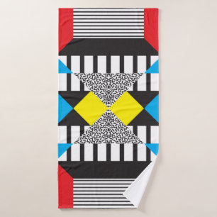 Seamless geometric pattern in modern abstract styl bath towel