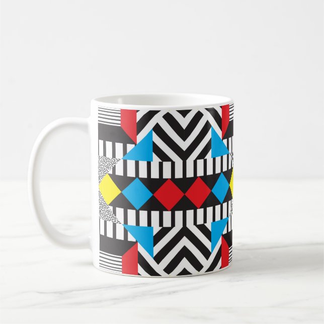 Seamless geometric pattern in modern abstract styl coffee mug (Left)