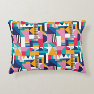 Seamless geometric pattern in modern abstract styl decorative cushion