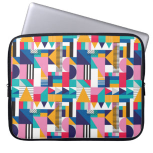 Seamless geometric pattern in modern abstract styl laptop sleeve