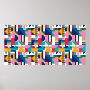Seamless geometric pattern in modern abstract styl poster