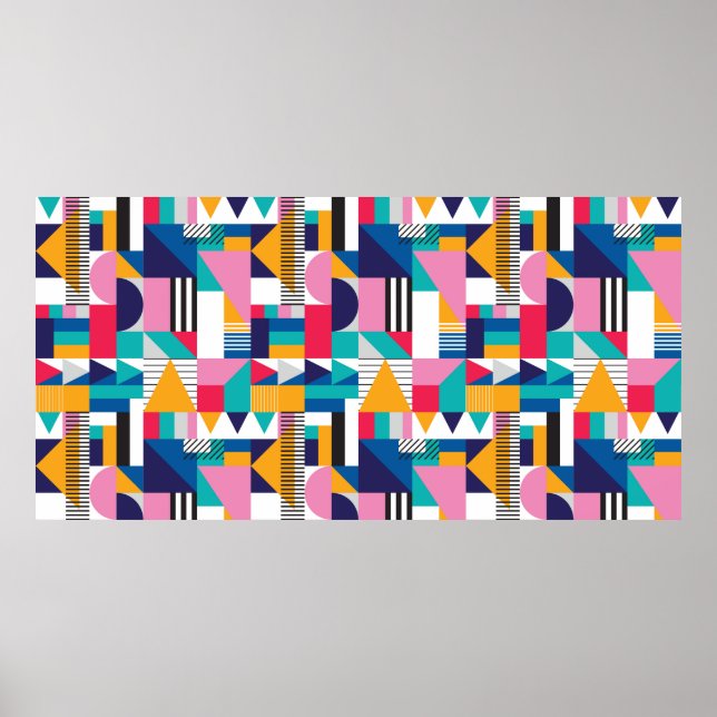 Seamless geometric pattern in modern abstract styl poster (Front)