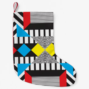 Seamless geometric pattern in modern abstract styl small christmas stocking