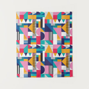 Seamless geometric pattern in modern abstract styl tapestry