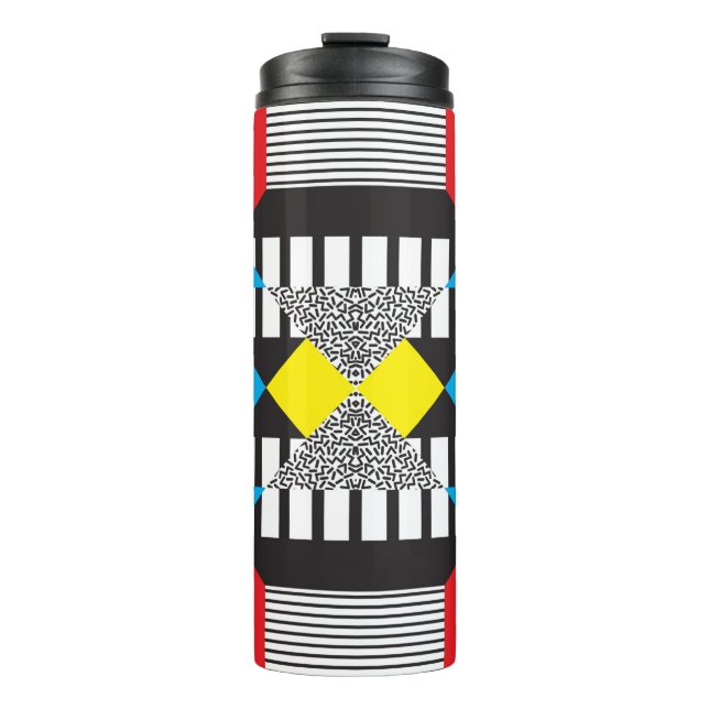 Seamless geometric pattern in modern abstract styl thermal tumbler (Front)