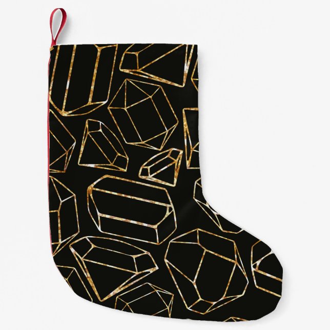 Seamless geometric pattern in retro 80s style. Pop Small Christmas Stocking (Front)