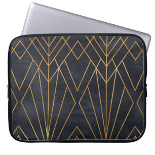 Seamless geometric pattern on paper texture. Art D Laptop Sleeve