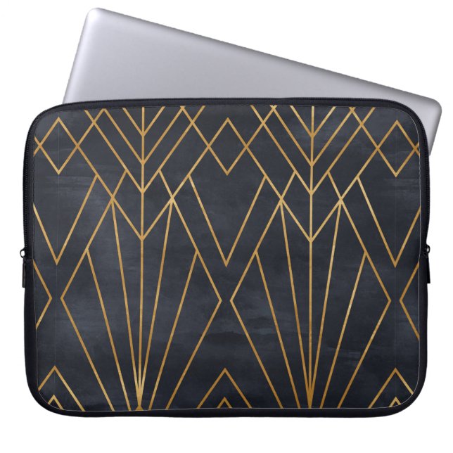 Seamless geometric pattern on paper texture. Art D Laptop Sleeve (Front)