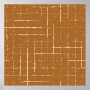 Seamless geometric pattern with abstract brush str poster