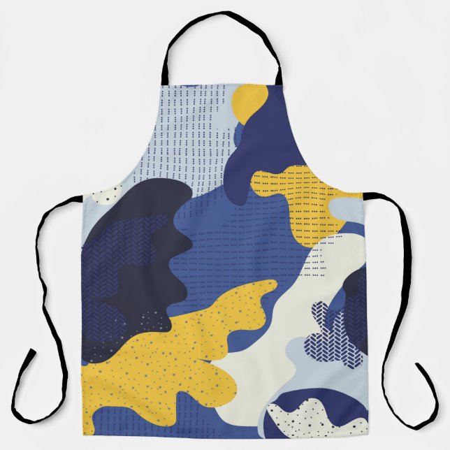 Seamless geometric pattern with abstract camouflag apron (Front)